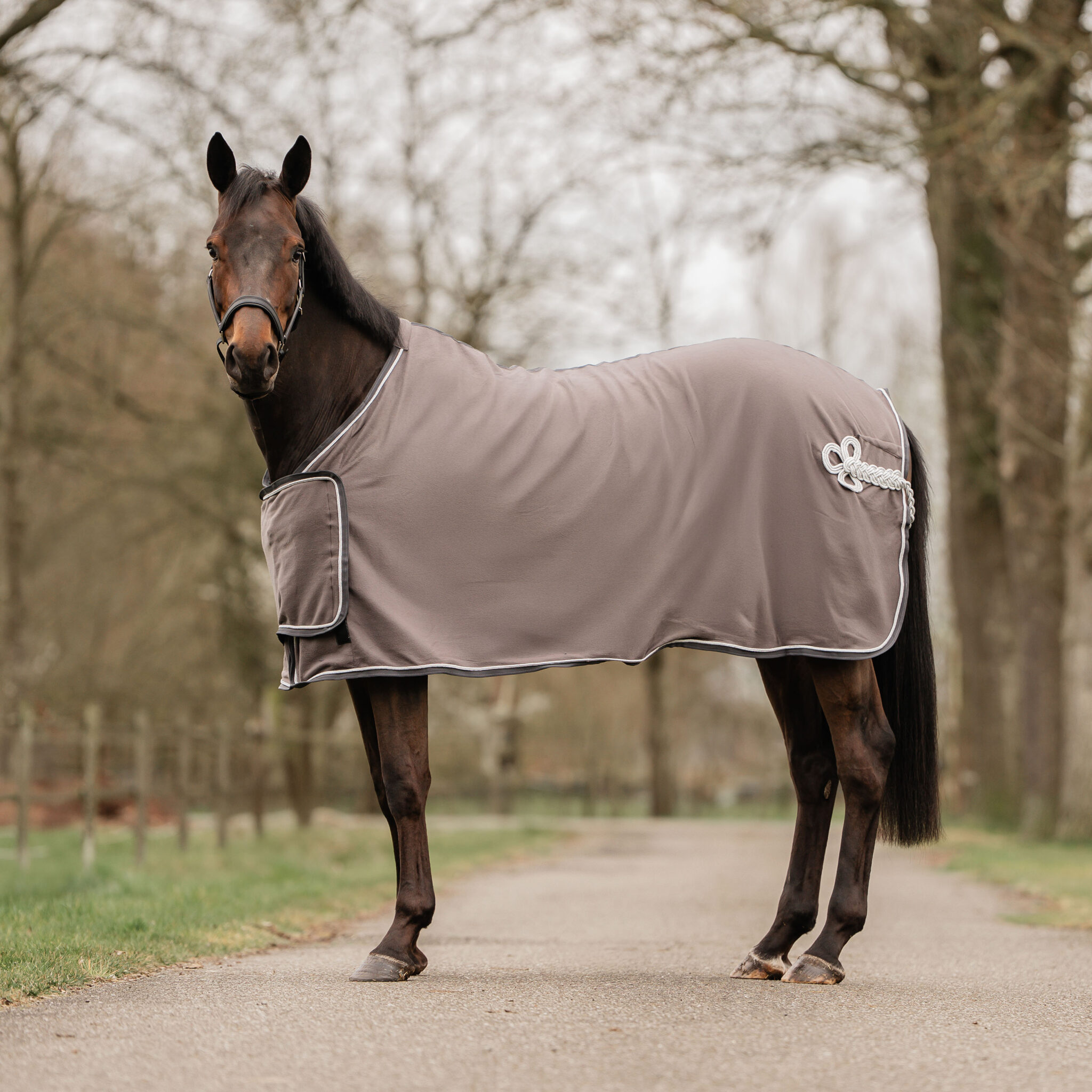FLEECE DEKEN MET BORSTFLAP EN ORNAMENT - Afbeelding 2