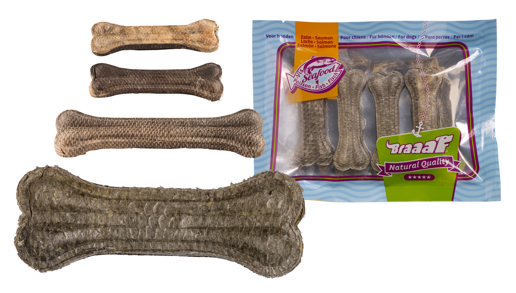 Braaaf Salmon Fish Bones 12 cm (2 pcs) > T.P.P.S - Paardenenponyspullen