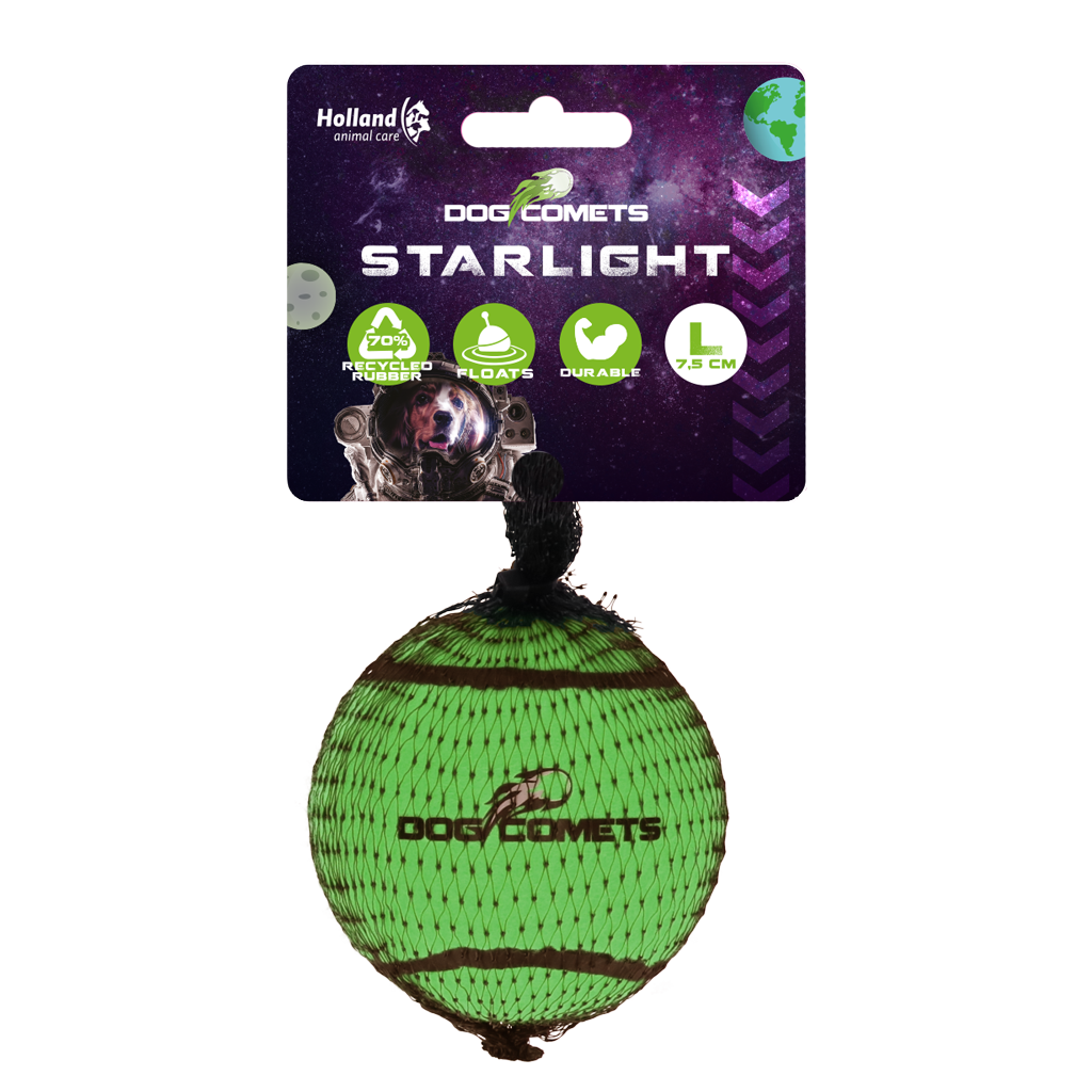 Dog comets Starlight Tennisbal L Groen 1st