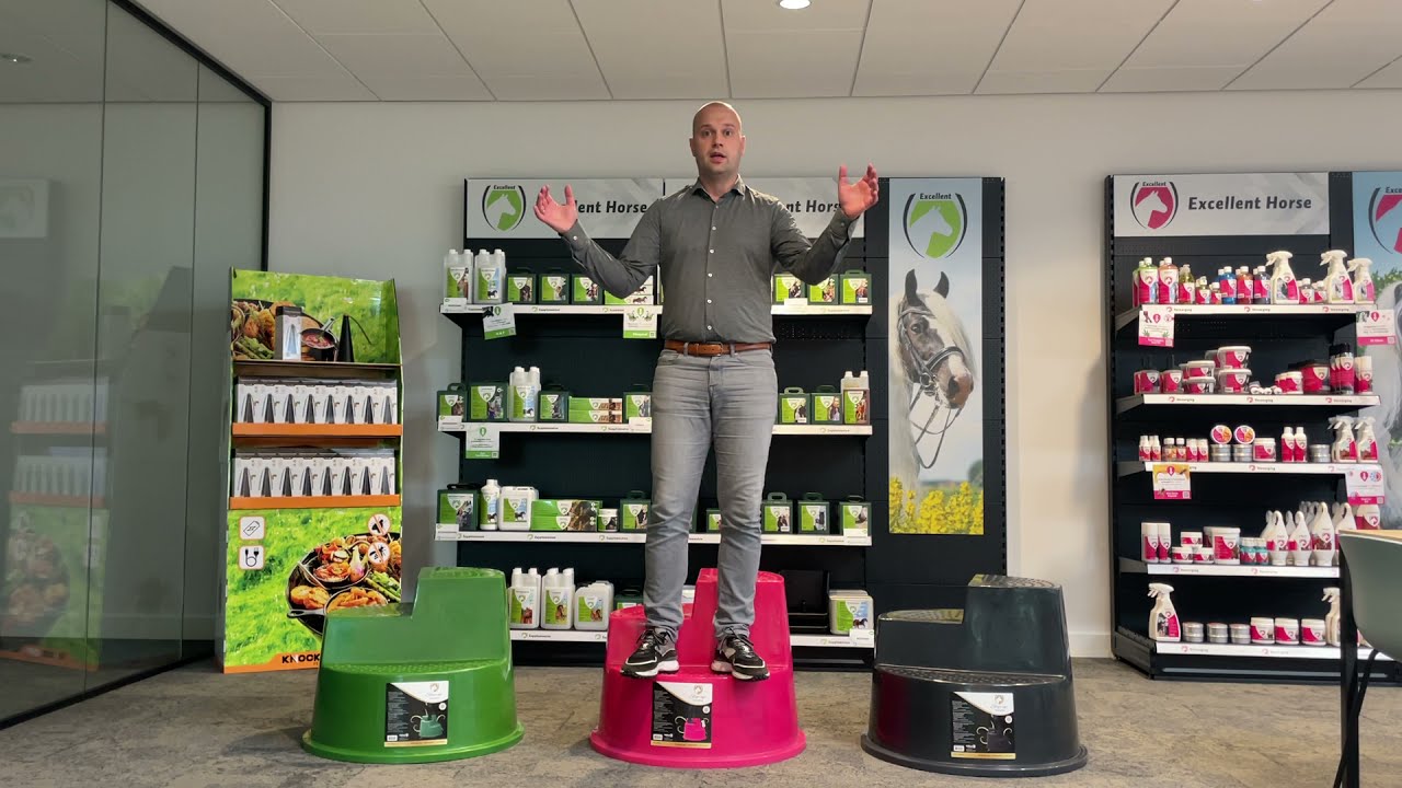 Alternative view of Excellent Horse Opstaphulp 3 Treden Groen