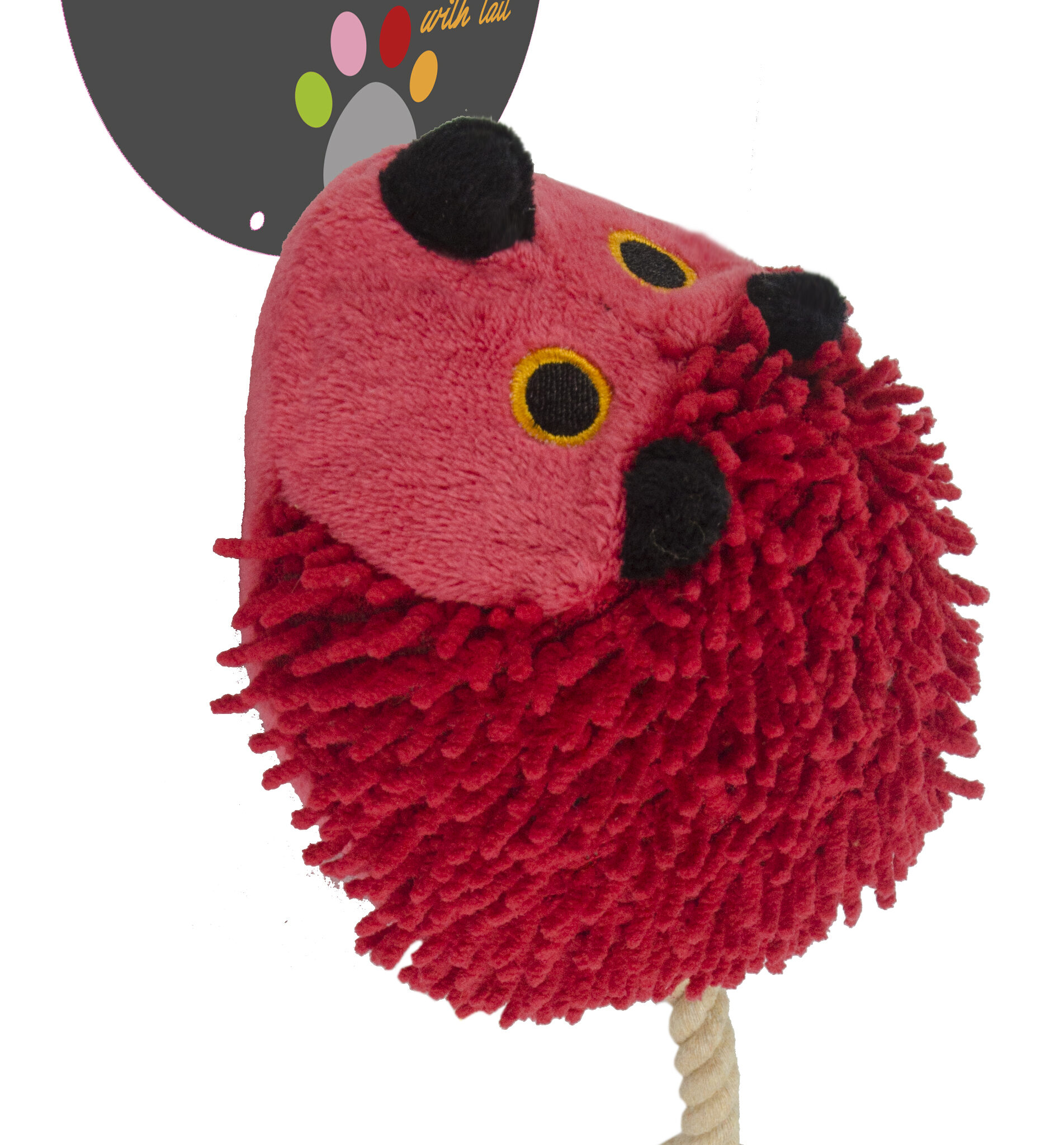 Alternative view of Fuzzle Hedgie met staart Rood