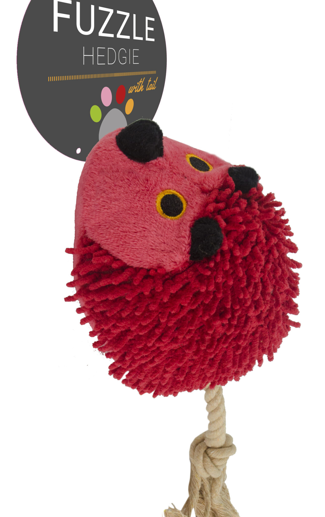Alternative view of Fuzzle Hedgie met staart Rood