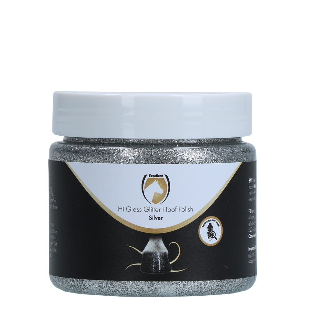 Excellent Horse Hi Gloss Glitter Hoof Polish Silver