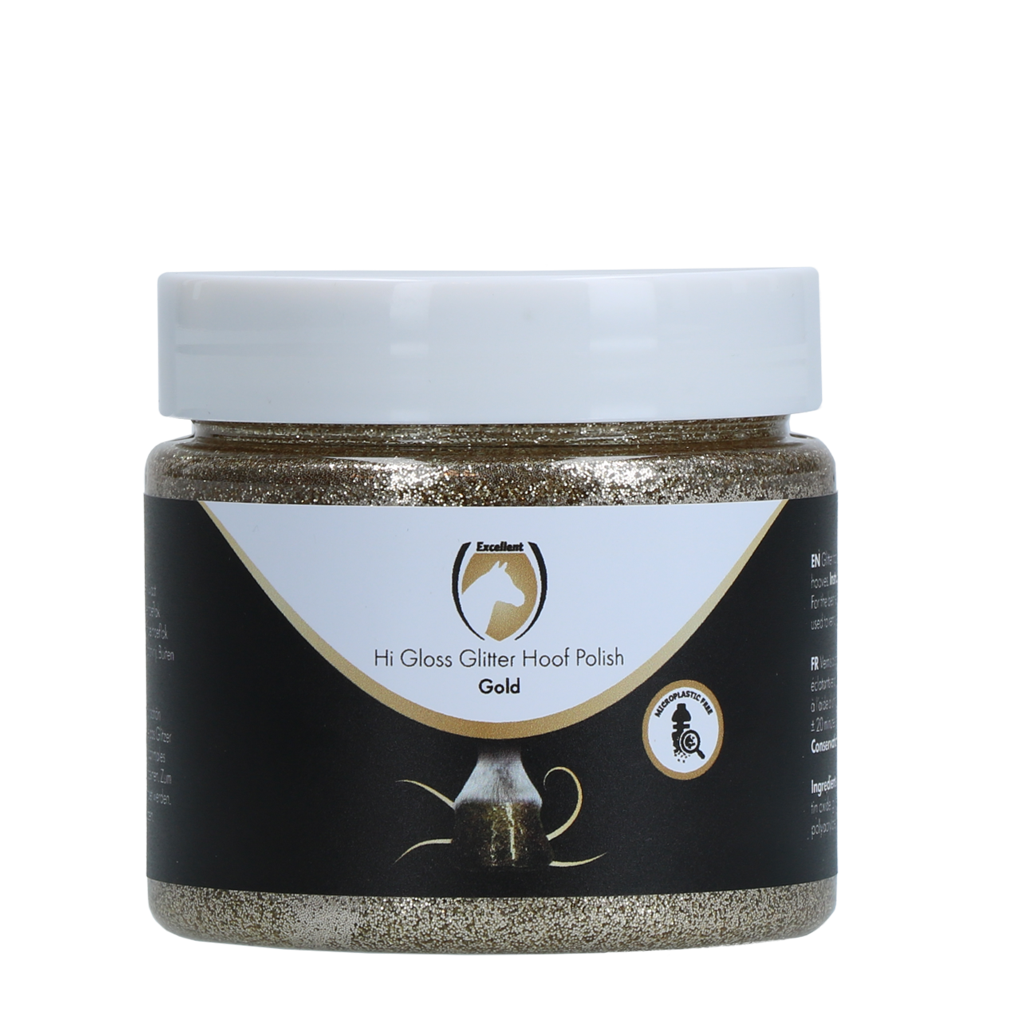 Excellent Horse Hi Gloss Glitter Hoof Polish Gold