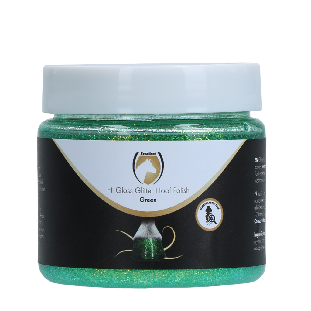 Excellent Horse Hi Gloss Glitter Hoof Polish Green