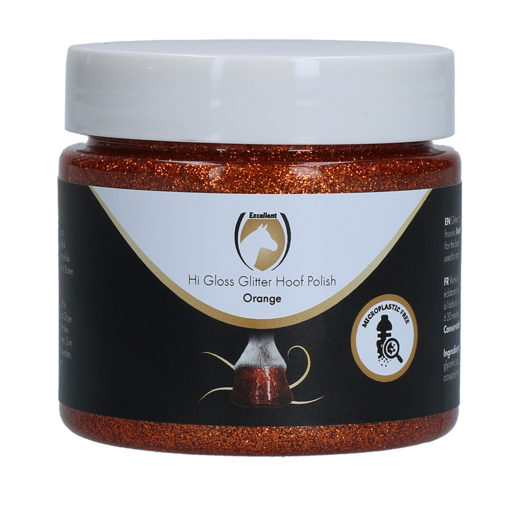 Excellent Horse Hi Gloss Glitter Hoof Polish Orange