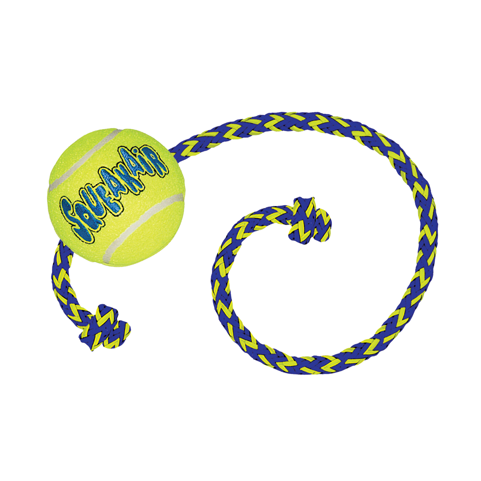 Alternative view of KONG SqueakAir® Balls met touw
