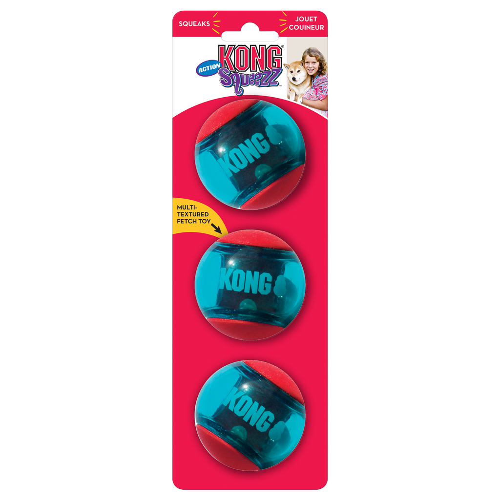 KONG Squeezz® Action Ball Red M
