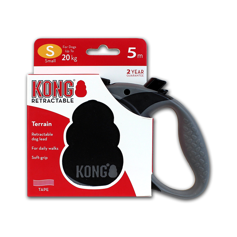 KONG Retractable Leash - Terrain Zwart S