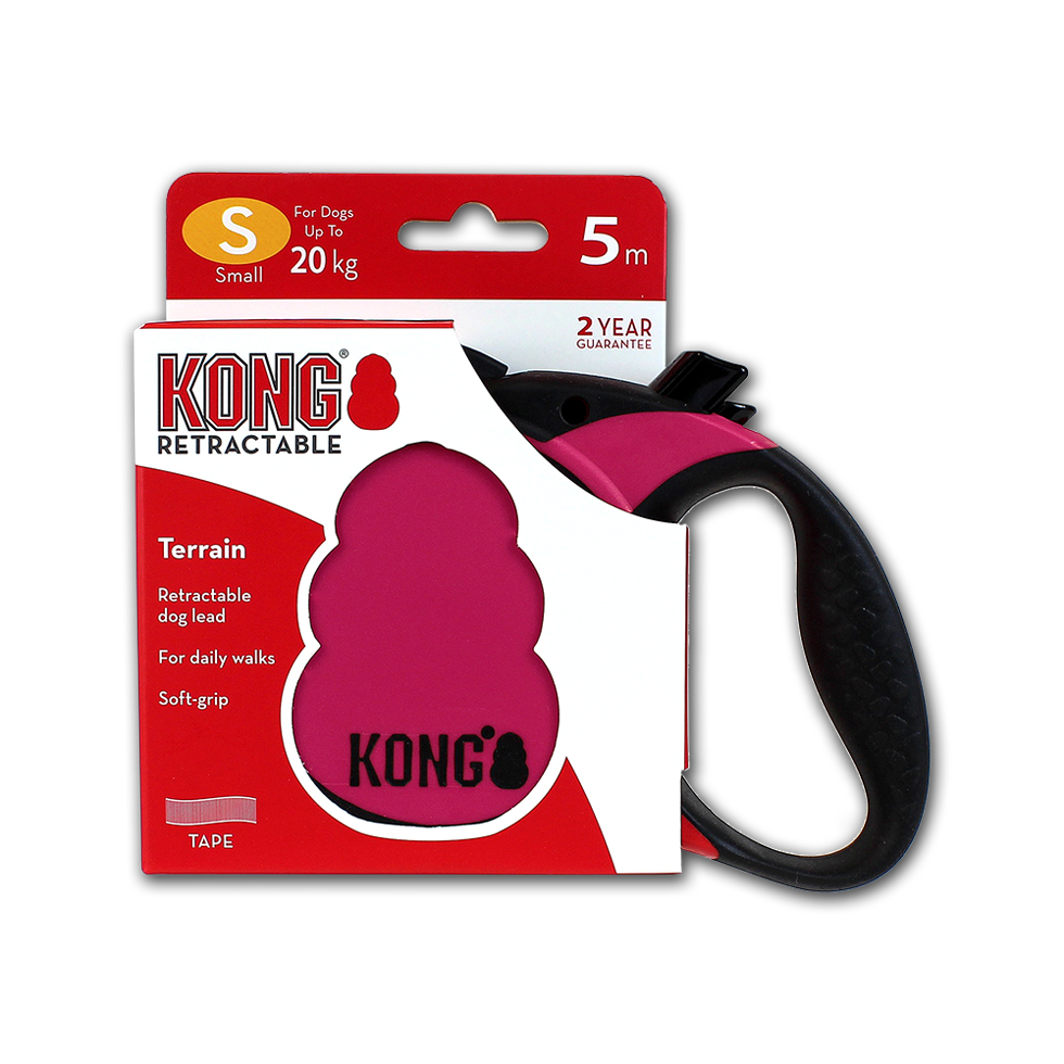 KONG Retractable Leash - Terrain Roze S