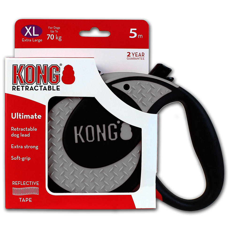 KONG Retractable Leash - Ultimate Grijs