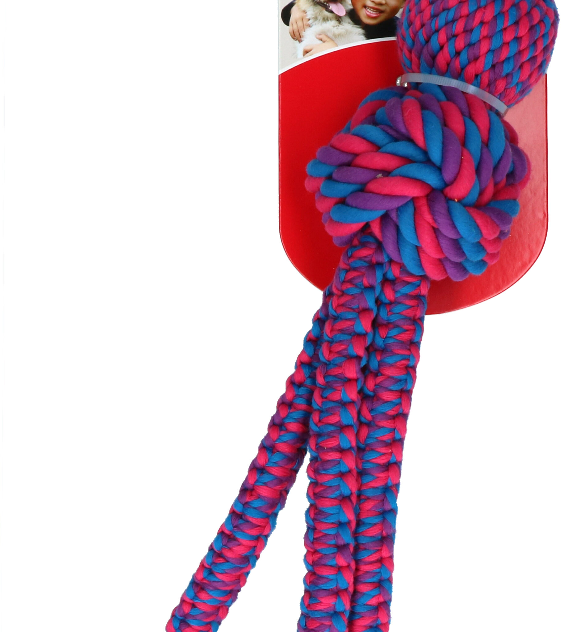 Alternative view of KONG Wubba Weaves met touw Assorti L