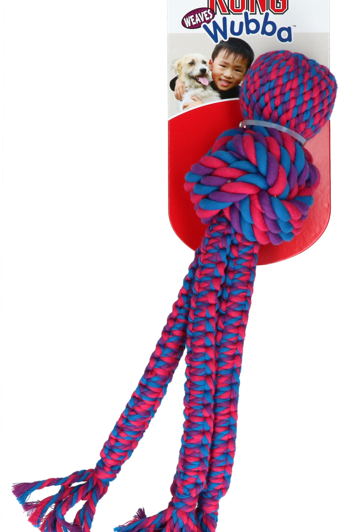 Alternative view of KONG Wubba Weaves met touw Assorti L