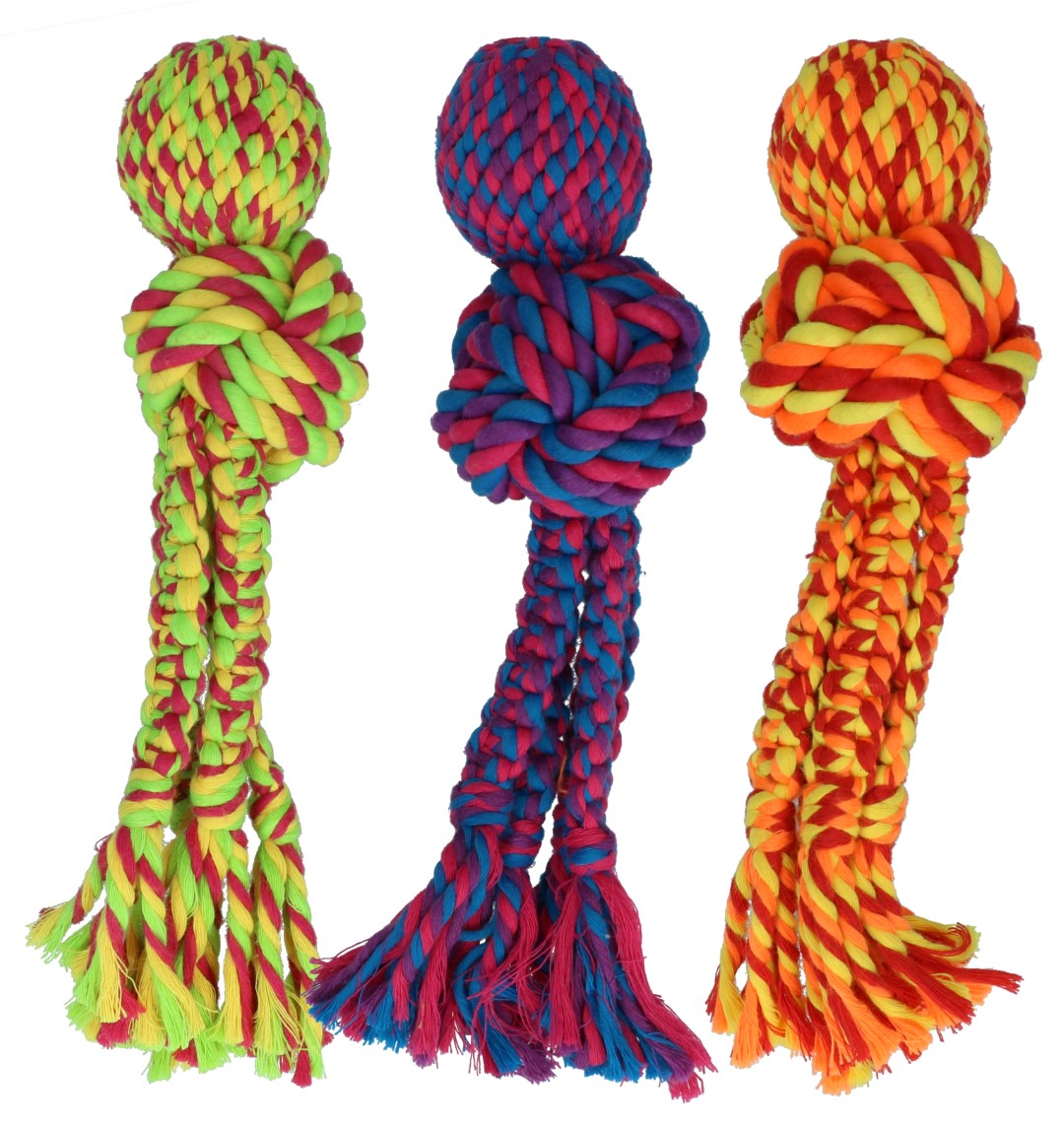 Alternative view of KONG Wubba Weaves met touw Assorti S