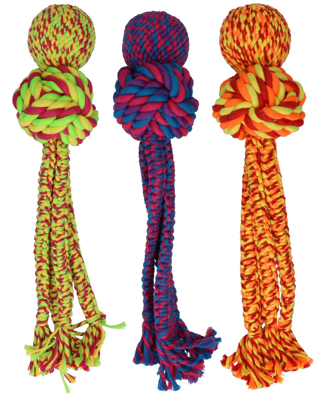 Alternative view of KONG Wubba Weaves met touw Assorti XL