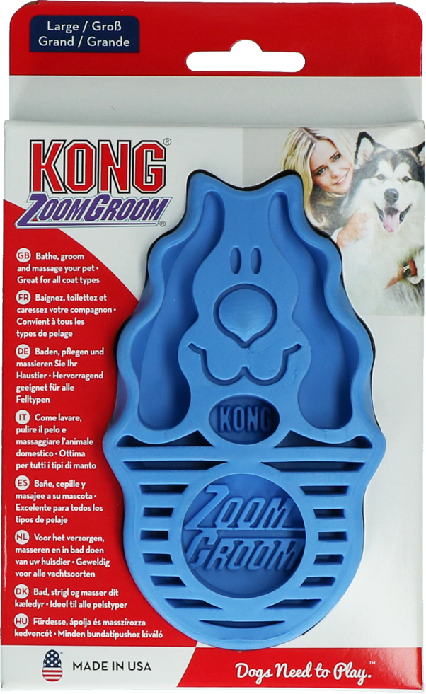 KONG ZoomGroom Bosbes L