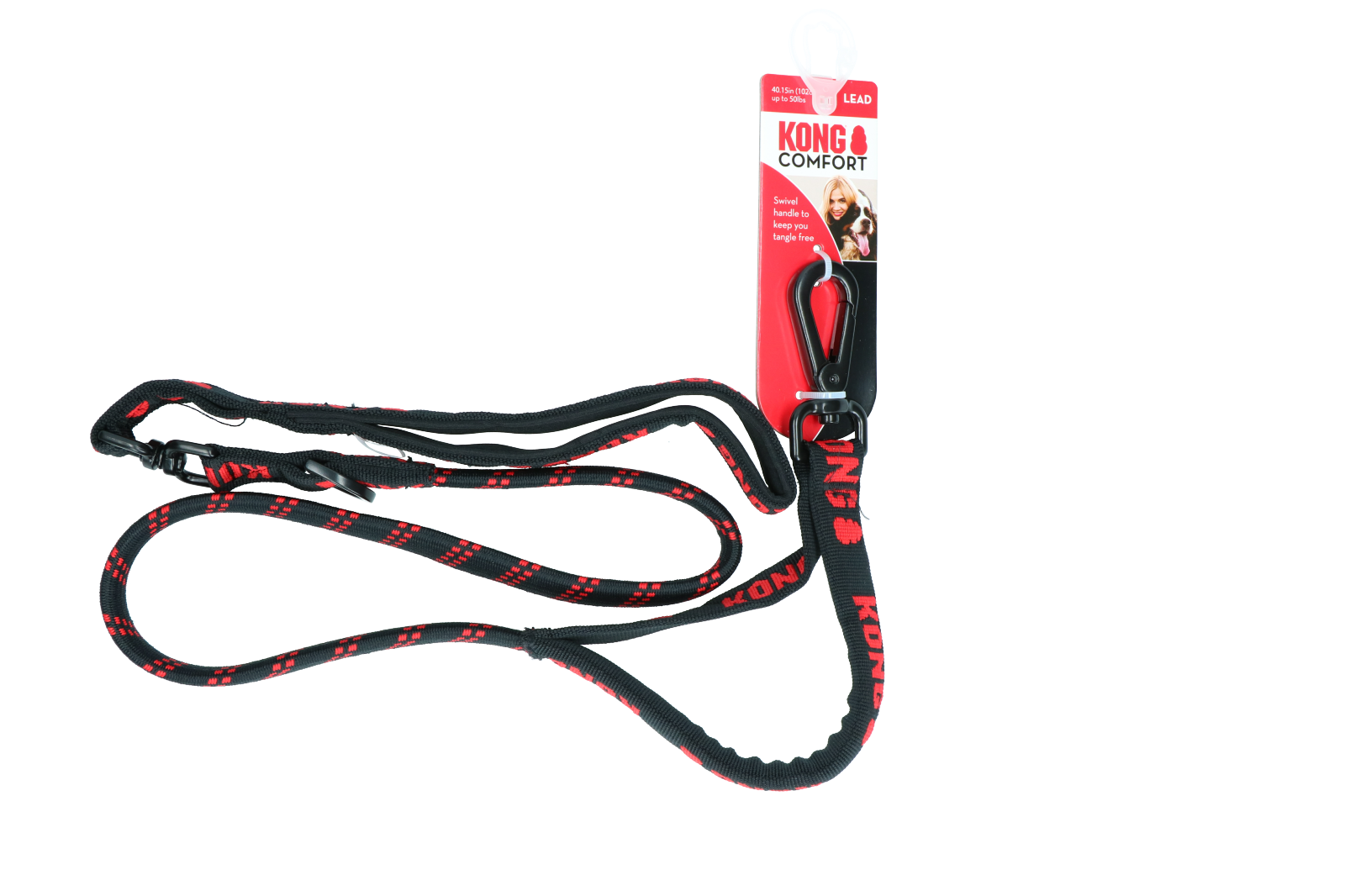 KONG Zero-Shock Leash Zwart