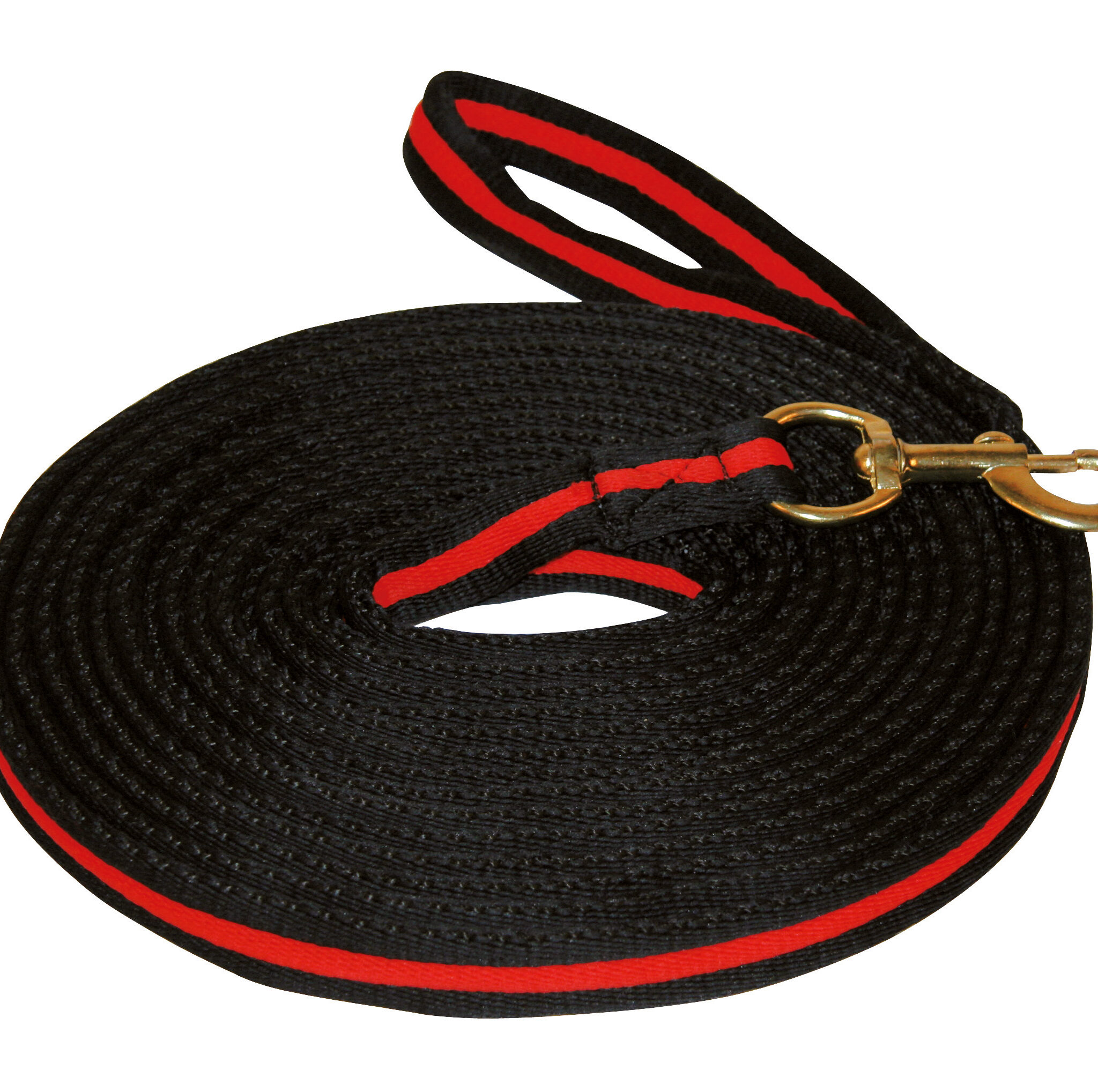 Longeerlijn zwart soft 8 meter Rood