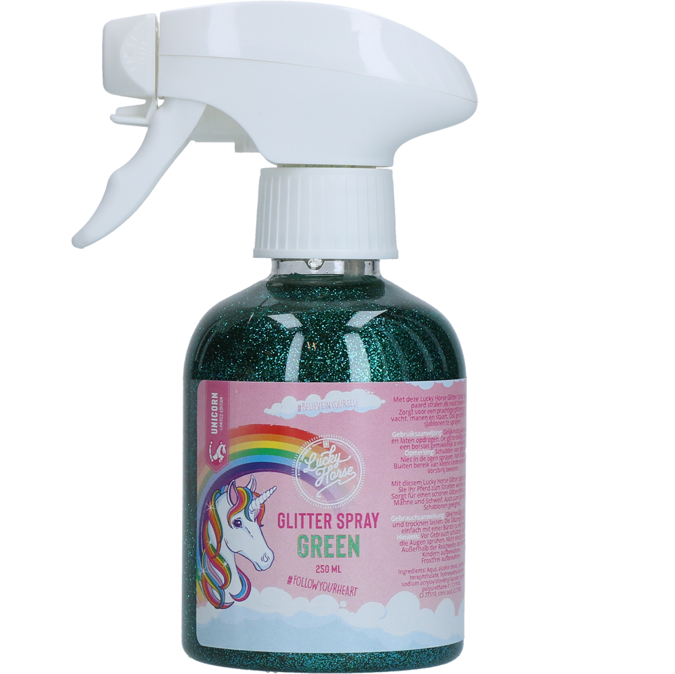 Lucky Horse Unicorn Glitterspray Groen