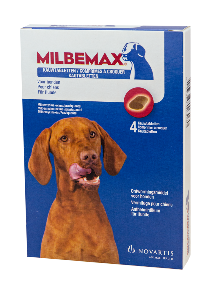 Milbemax Kauwtabletten Hond Groot Chewy 5-75kg 4 tabl.