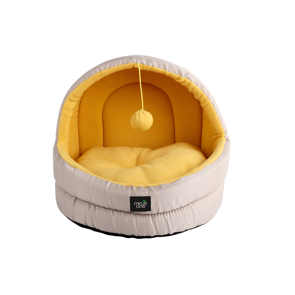 Alternative view of Minus One Hideaway Cat Cave Yellow