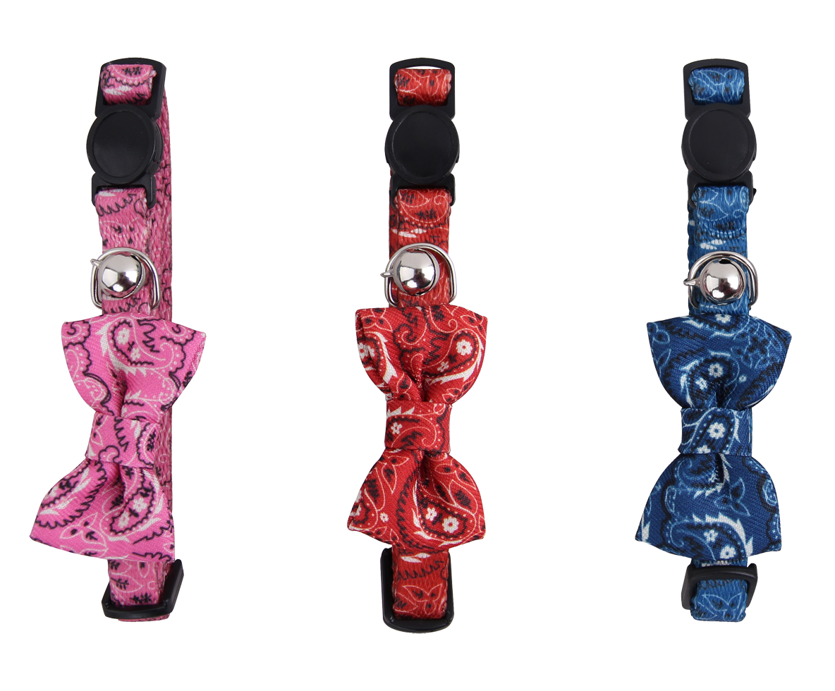 Alternative view of Pawise Cat Collar With Bowknot Blauw