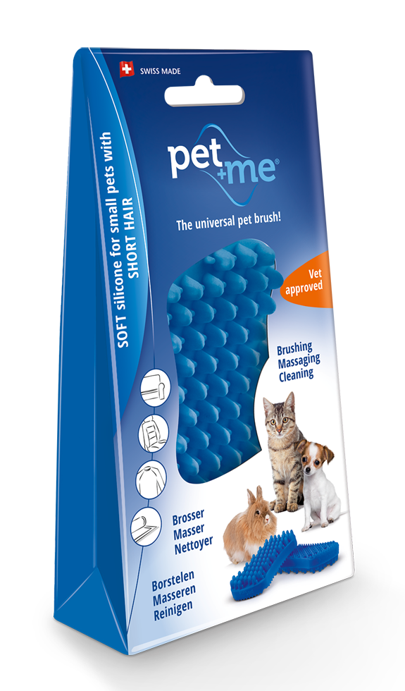 Pet+Me Cat Hair Brush Kort haar Blauw