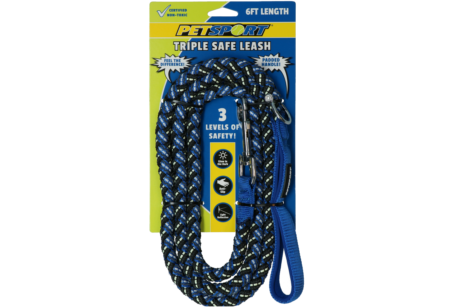 Petsport Triple Safe Leash Blauw 1,8 m