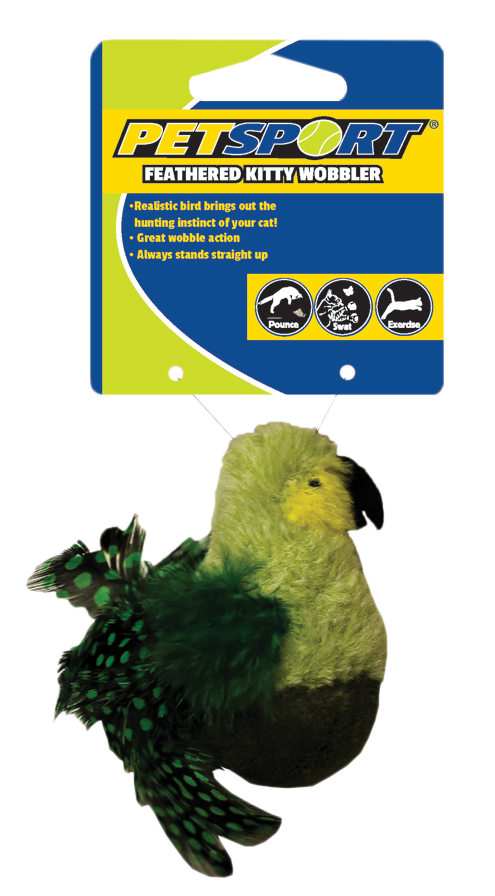 Petsport Feathered Kitty Wobbler Groen