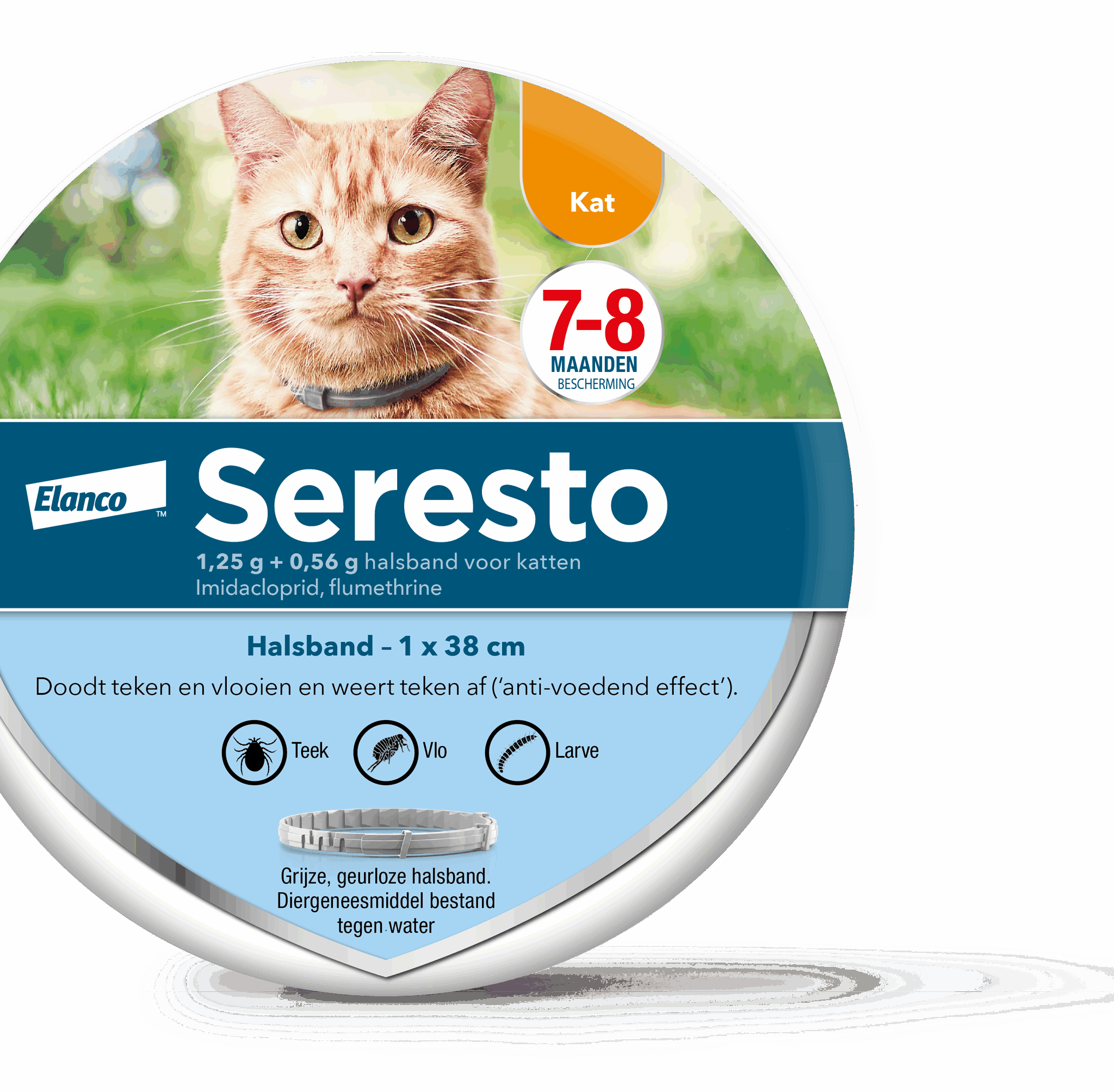 Seresto vlooien- en tekenband voor katten (1,25 g + 0,56 g)