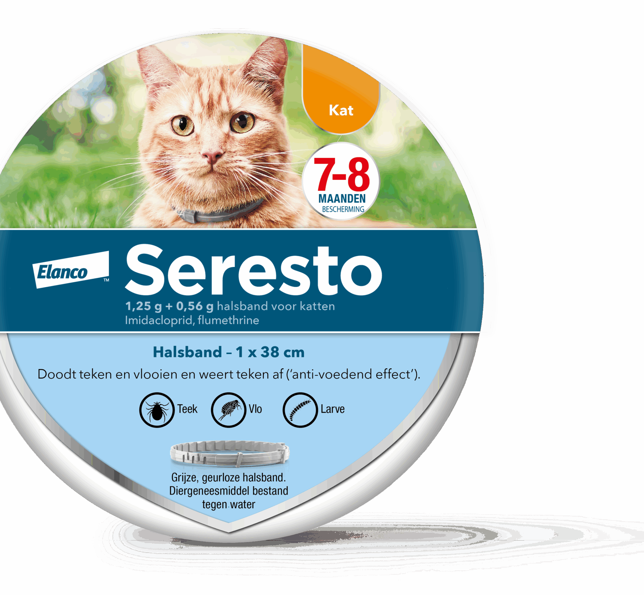Seresto vlooien- en tekenband voor katten (1,25 g + 0,56 g)