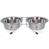 Voer en drinkbak RVS met standaard Ø 13 cm (350 ml)