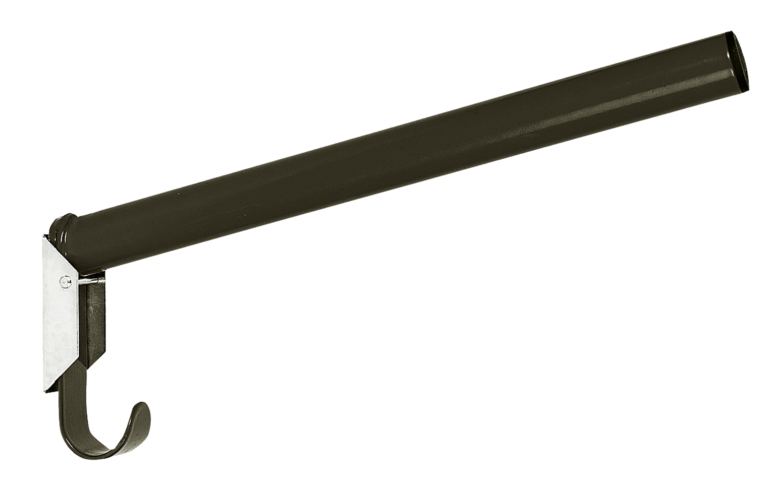 Zadelhouder 44cm rond metaal zwart