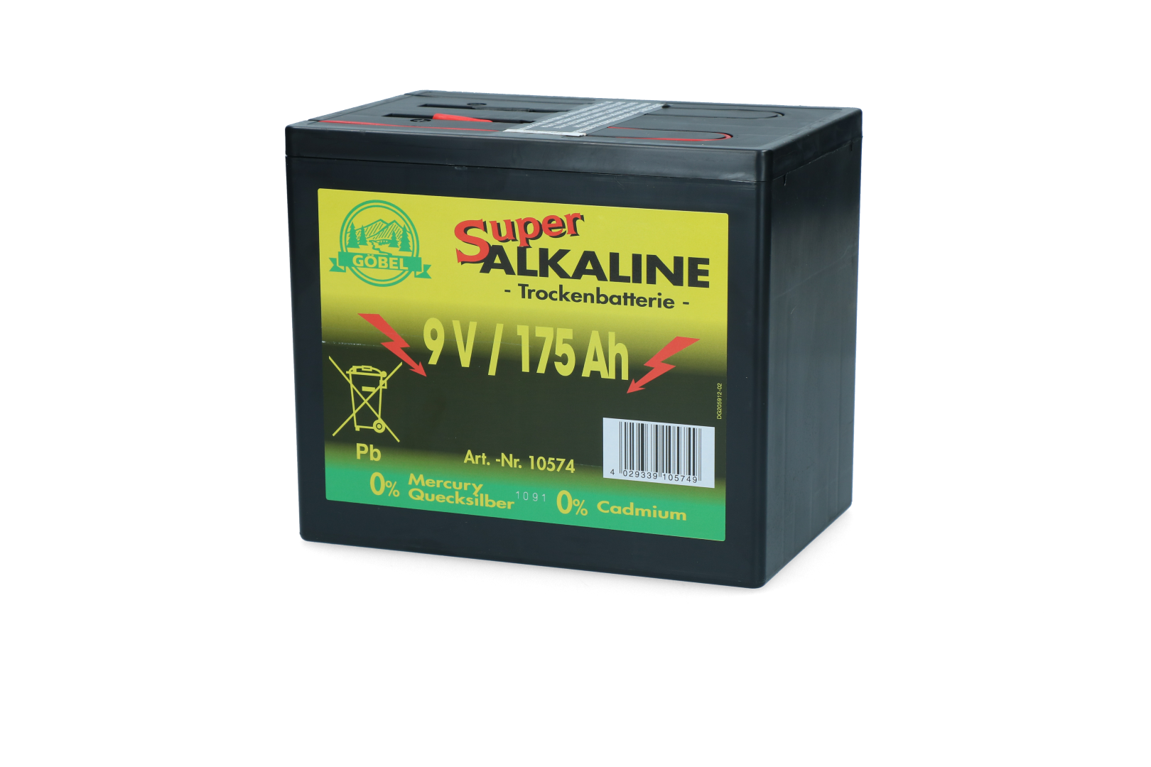 Durobat 9V Batterij 175Ah (160x190x130 mm)