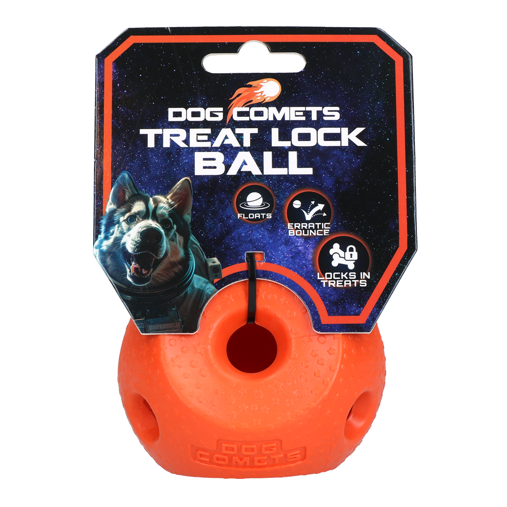 Dog Comets Treat Lock Ball Oranje