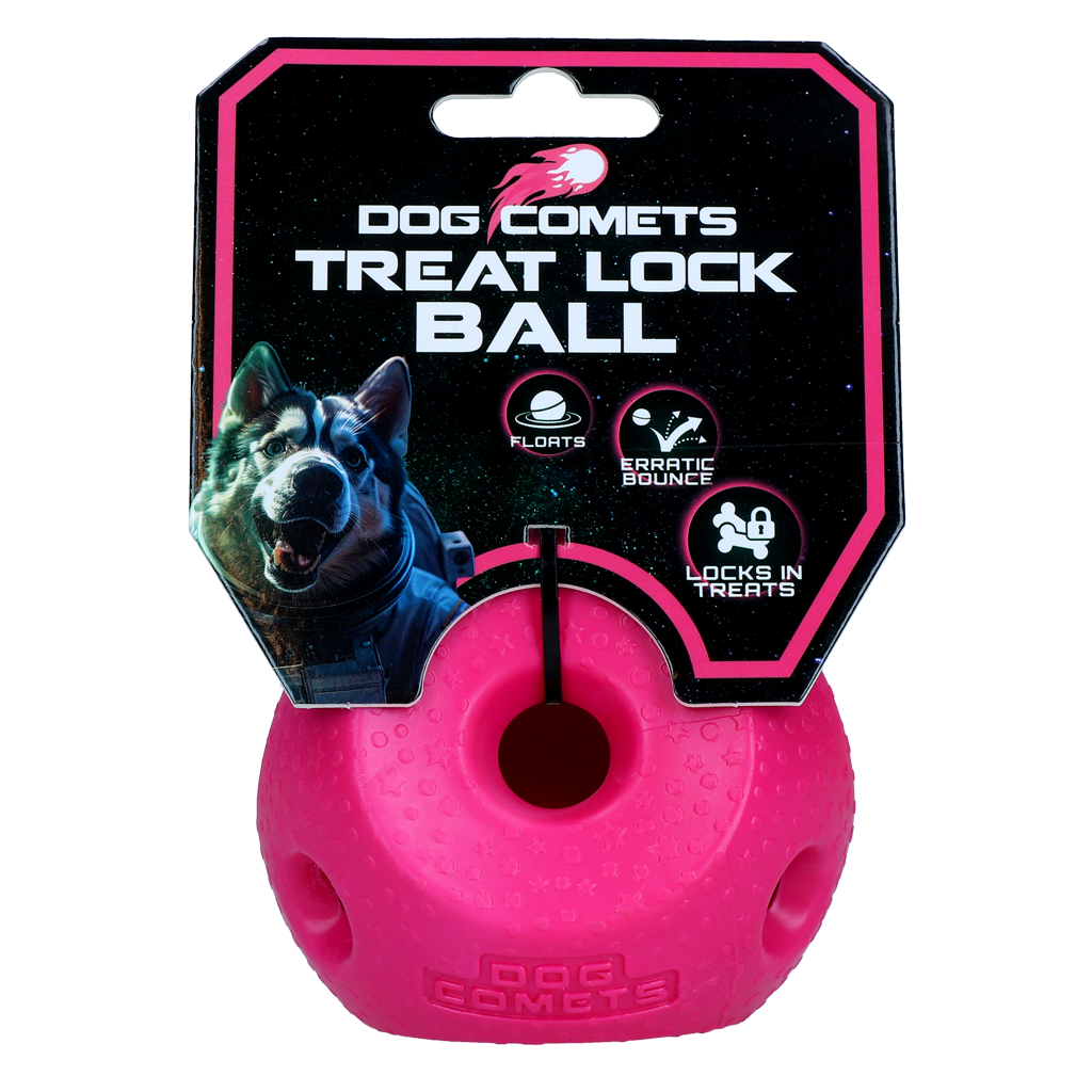 Dog Comets Treat Lock Ball Roze