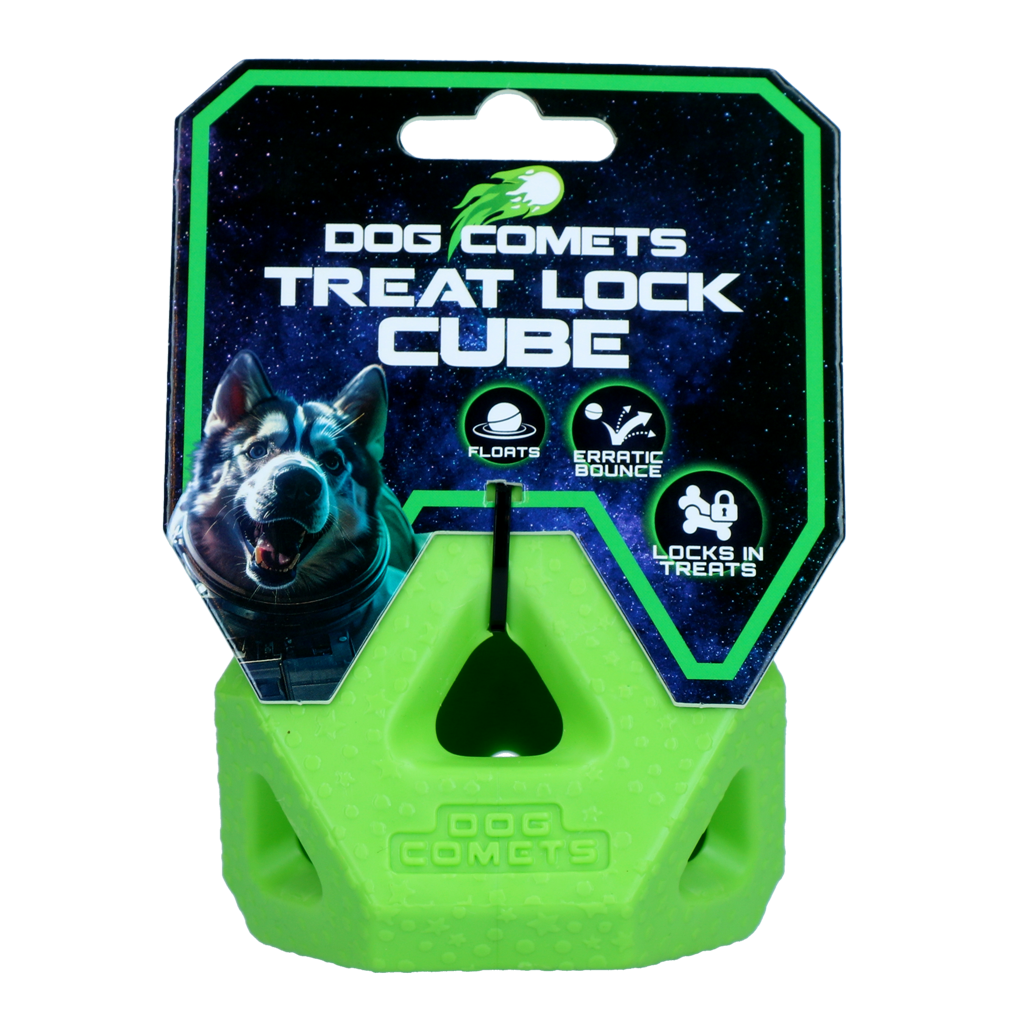 Dog Comets Treat Lock Cube Groen