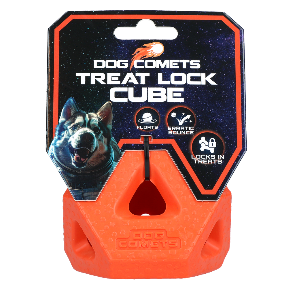 Dog Comets Treat Lock Cube Oranje