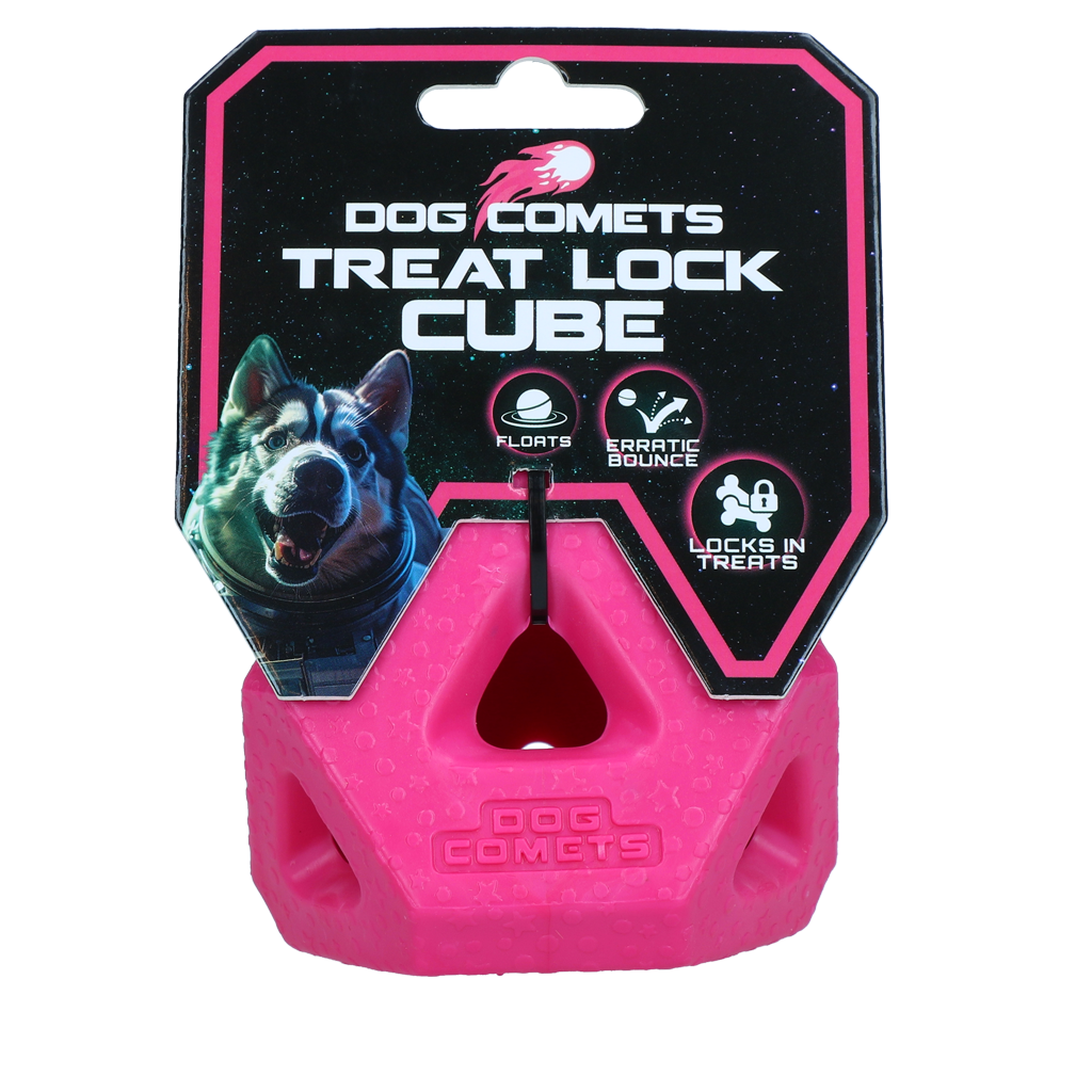 Dog Comets Treat Lock Cube Roze