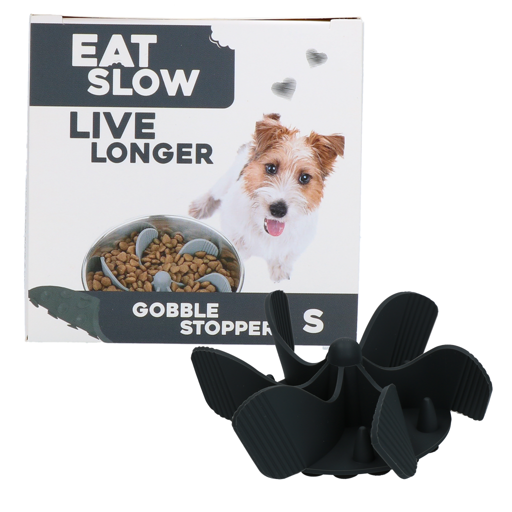 Eat Slow Live Longer Gobble Stopper Grijs S