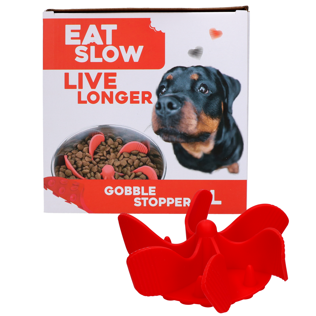 Eat Slow Live Longer Gobble Stopper Rood L