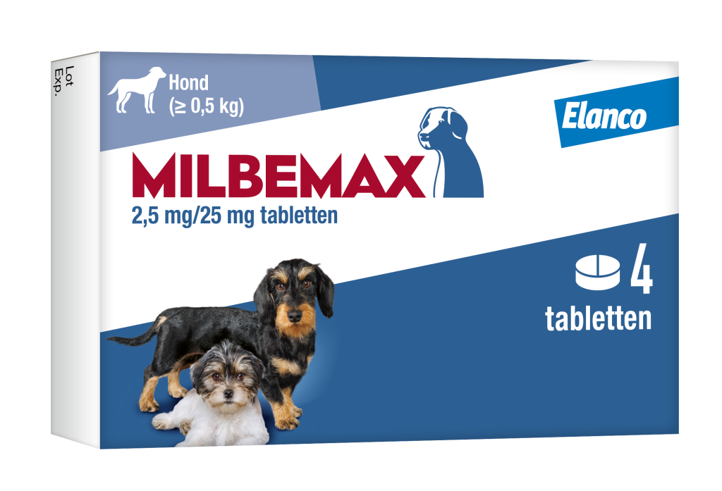 Milbemax Tabletten Puppy/Kleine hond <5kg 4 tabl.