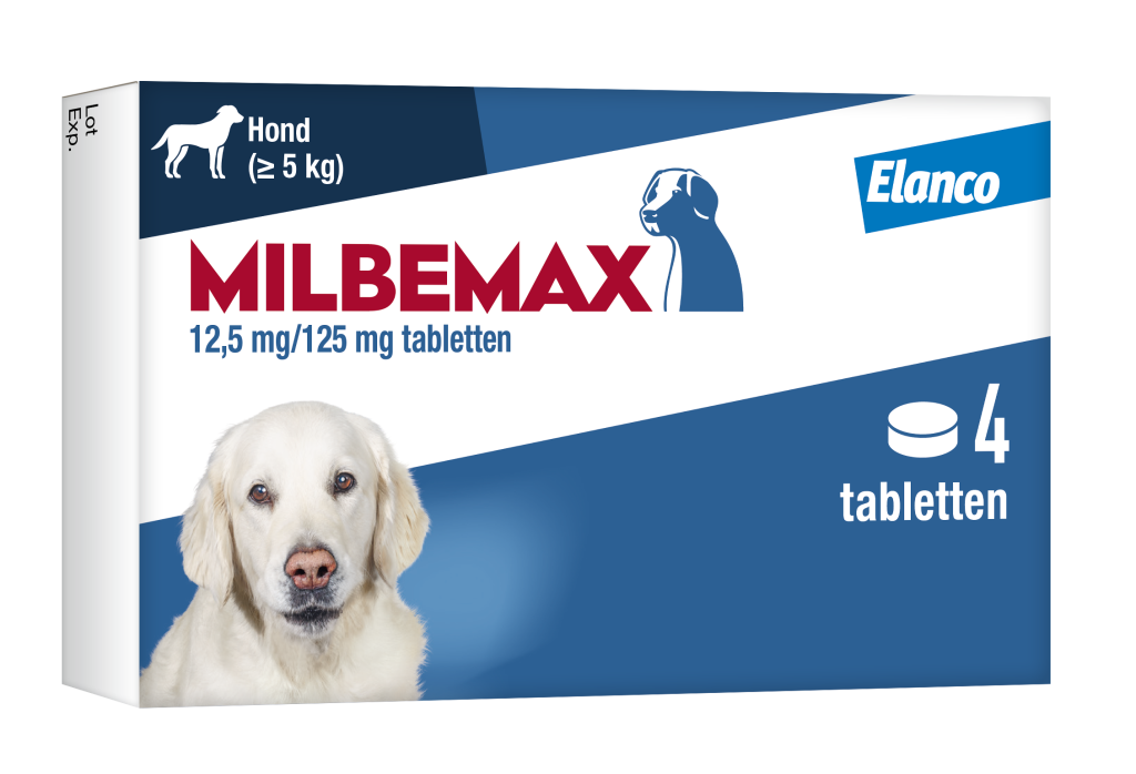 Milbemax Tabletten Hond Groot 5-75kg 4 tabl.