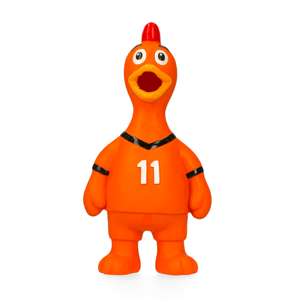 Oranje Latex Hondenspeeltjes WK Kip